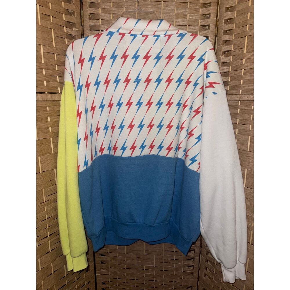 #610 Aviator Nation Palm Tree/Bolt 1/2 Zip Pullover Sz Lg - Picture 3 of 4